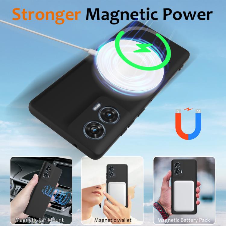 For Motorola Edge 50 Fusion Shockproof Silicone Magsafe Phone Case(Black) - free shipping - PMC TechLife - Order now!