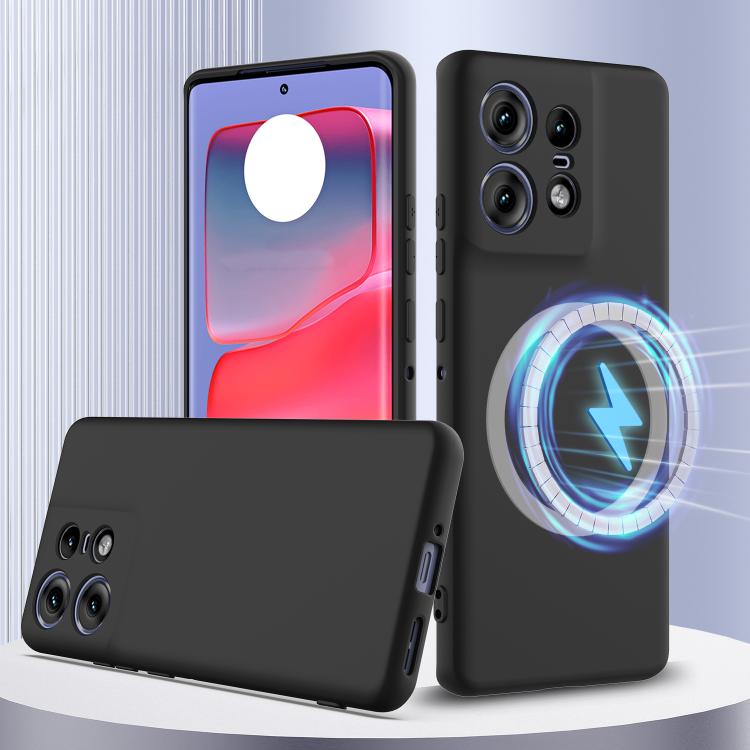 For Motorola Edge 50 Pro Shockproof Silicone Magsafe Phone Case(Black) - free shipping - PMC TechLife - Order now!