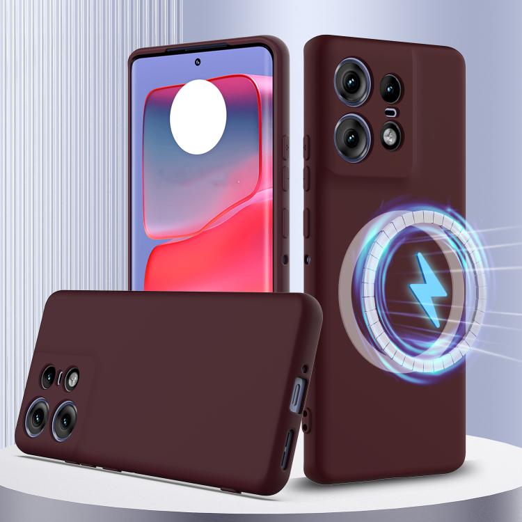 For Motorola Edge 50 Pro Shockproof Silicone Magsafe Phone Case(Plum Color) - free shipping - PMC TechLife - Order now!