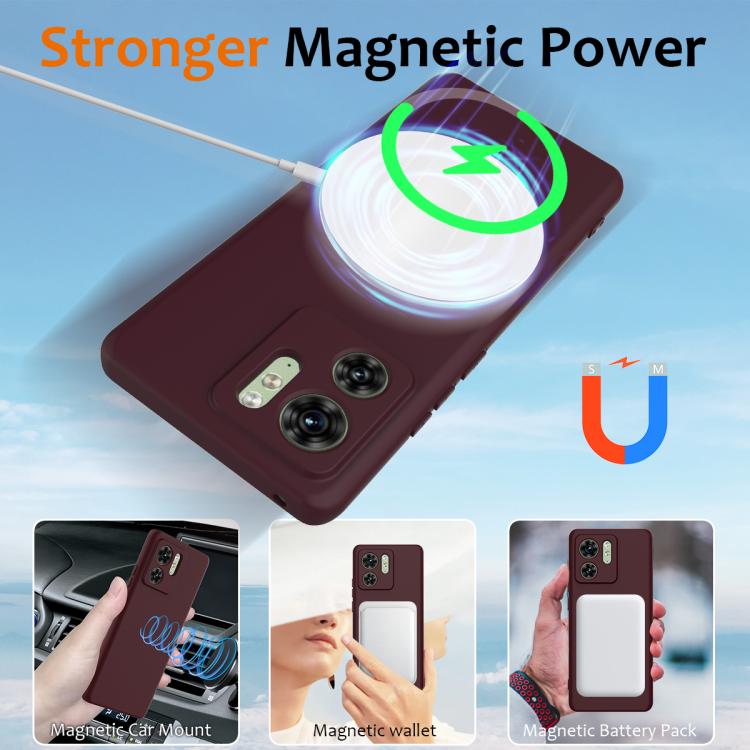 For Motorola Edge 2023 Shockproof Silicone Magsafe Phone Case(Plum Color) - free shipping - PMC TechLife - Order now!
