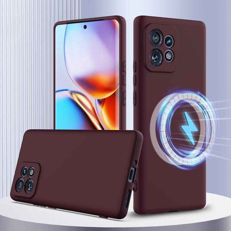 For Motorola Edge+ 2023 Shockproof Silicone Magsafe Phone Case(Plum Color) - free shipping - PMC TechLife - Order now!
