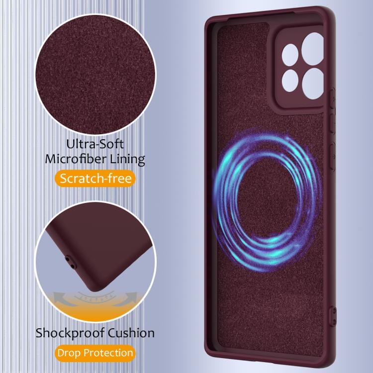 For Motorola Edge+ 2023 Shockproof Silicone Magsafe Phone Case(Plum Color) - free shipping - PMC TechLife - Order now!