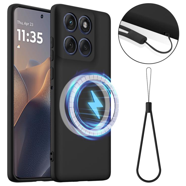 For Motorola Edge 2025 5G Shockproof Silicone Magsafe Phone Case(Black) - free shipping - PMC TechLife - Order now!