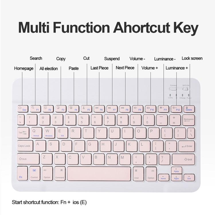 For OPPO Pad 3 / Pad 2 Candy Color Bluetooth Keyboard Leather Case, Square Keys(Red) - Others Keyboard by PMC TechLife | Online Shopping South Africa | PMC TechLife | Buy Now Pay Later Mobicred