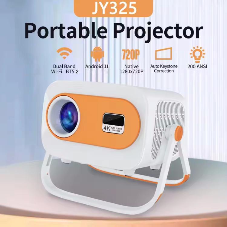 JY325 1280 x 720P 200ANSI Amlogic H713 CPU Android 11.0 Portable Projector, US Plug(White) - LED Projector by PMC TechLife | Online Shopping South Africa | PMC TechLife | Buy Now Pay Later Mobicred