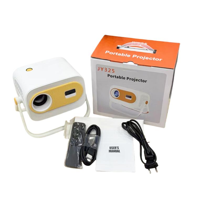 JY325 1280 x 720P 200ANSI Amlogic H713 CPU Android 11.0 Portable Projector, UK Plug(White) - LED Projector by PMC TechLife | Online Shopping South Africa | PMC TechLife | Buy Now Pay Later Mobicred
