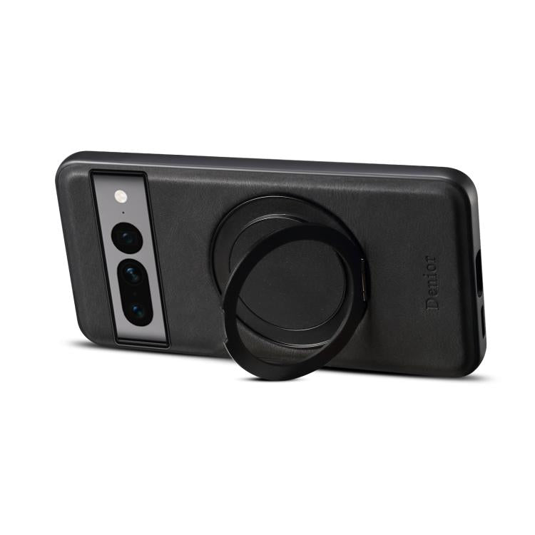 For Google Pixel 7 Pro Denior A14 Skin Feel Rotating Holder MagSafe Phone Case(Black) - free shipping - PMC TechLife - Order now!