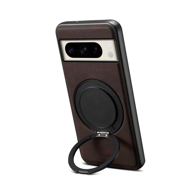 For Google Pixel 8 Pro Denior A14 Skin Feel Rotating Holder MagSafe Phone Case(Brown) - free shipping - PMC TechLife - Order now!