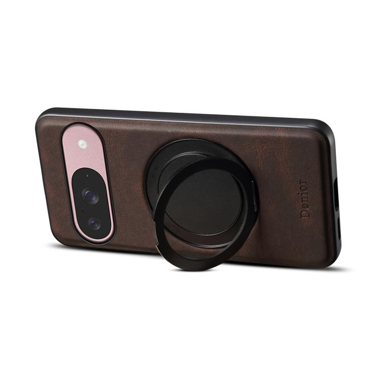 For Google Pixel 9 Denior A14 Skin Feel Rotating Holder MagSafe Phone Case(Brown) - free shipping - PMC TechLife - Order now!