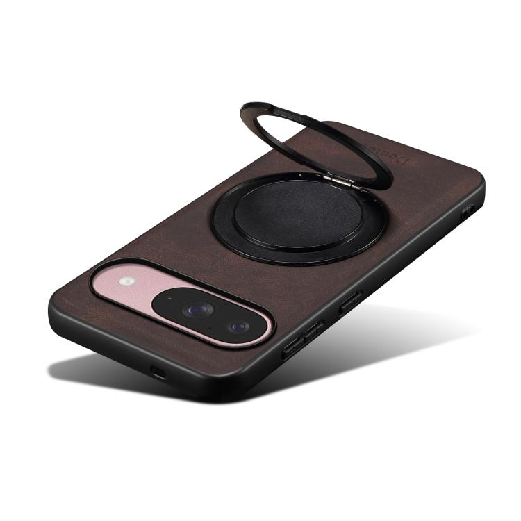 For Google Pixel 9 Denior A14 Skin Feel Rotating Holder MagSafe Phone Case(Brown) - free shipping - PMC TechLife - Order now!