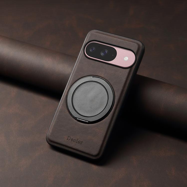 For Google Pixel 9 Denior A14 Skin Feel Rotating Holder MagSafe Phone Case(Brown) - free shipping - PMC TechLife - Order now!
