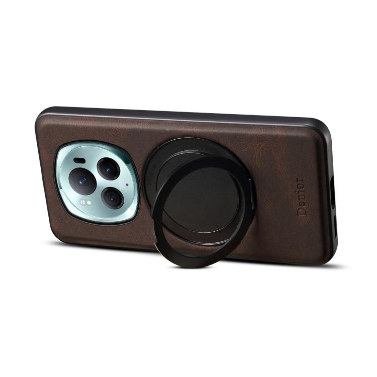 For Honor Magic6 Pro Denior A14 Skin Feel Rotating Holder MagSafe Phone Case(Brown) - free shipping - PMC TechLife - Order now!