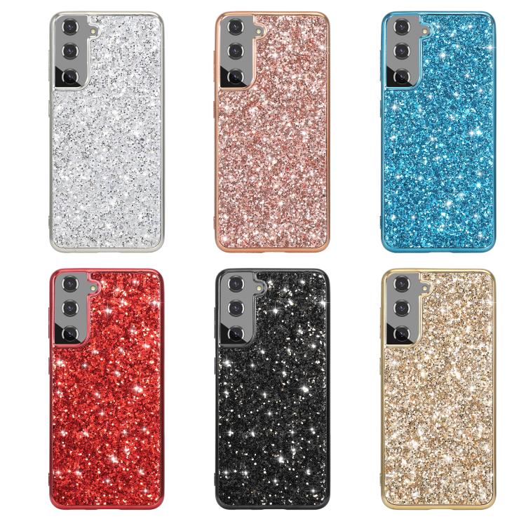 For Samsung Galaxy S25 5G Glitter Powder Shockproof TPU Phone Case(Black) - Galaxy S25 5G Cases by PMC Jewellery | Online Shopping South Africa | PMC Jewellery | Buy Now Pay Later Mobicred