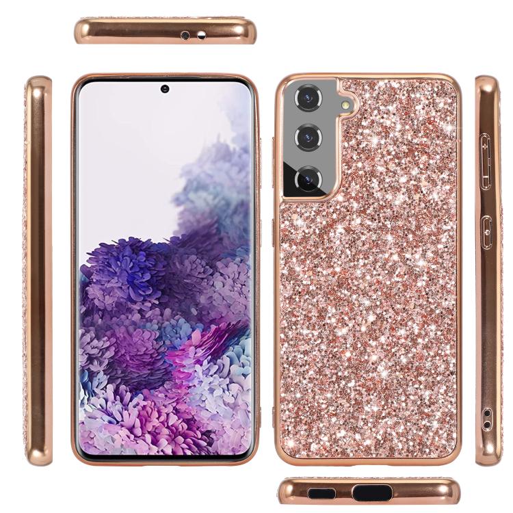 For Samsung Galaxy S25 5G Glitter Powder Shockproof TPU Phone Case(Black) - Galaxy S25 5G Cases by PMC Jewellery | Online Shopping South Africa | PMC Jewellery | Buy Now Pay Later Mobicred