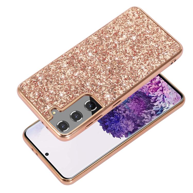 For Samsung Galaxy S25 5G Glitter Powder Shockproof TPU Phone Case(Black) - Galaxy S25 5G Cases by PMC Jewellery | Online Shopping South Africa | PMC Jewellery | Buy Now Pay Later Mobicred
