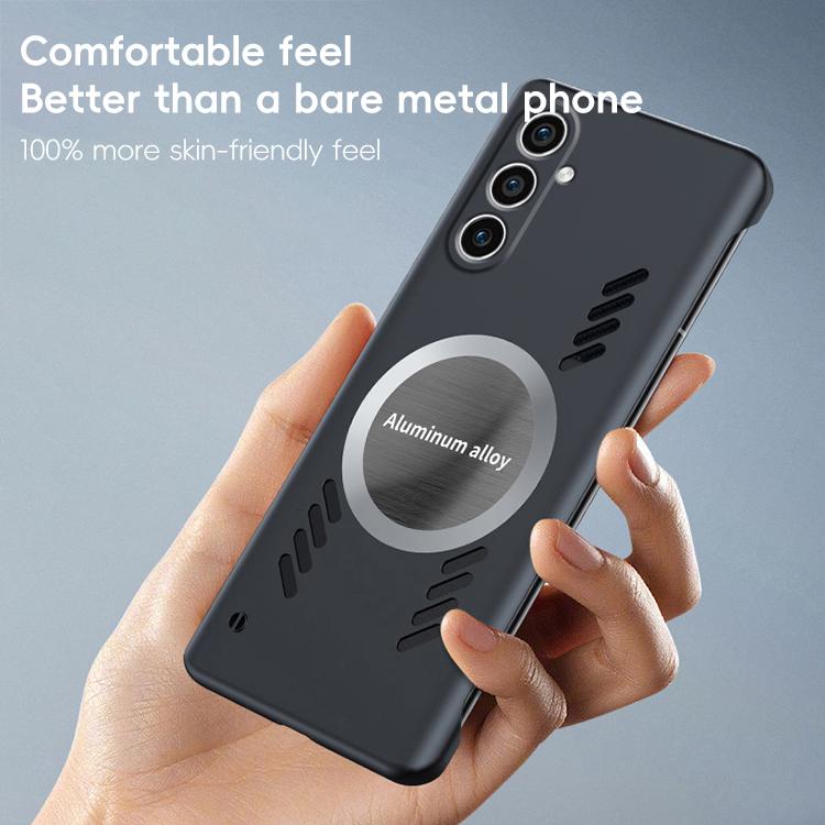 For Samsung Galaxy S25+ 5G All-inclusive Lens Frameless Graphene Cooling Phone Case(Black) - Galaxy S25+ 5G Cases by PMC Jewellery | Online Shopping South Africa | PMC Jewellery | Buy Now Pay Later Mobicred