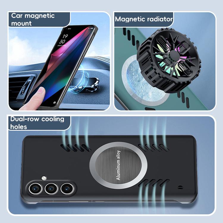 For Samsung Galaxy S24+ 5G All-inclusive Lens Frameless Graphene Cooling Phone Case(Black) - Galaxy S24+ 5G Cases by PMc TechLife | Online Shopping South Africa | PMc TechLife | Buy Now Pay Later Mobicred