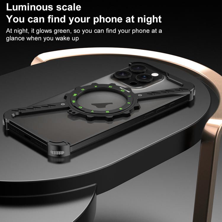 For iPhone 16 Z-shaped Frameless Metal 360 Holder MagSafe Phone Case(Space Silver) - iPhone 16 Cases by PMc TechLife | Online Shopping South Africa | PMc TechLife | Buy Now Pay Later Mobicred