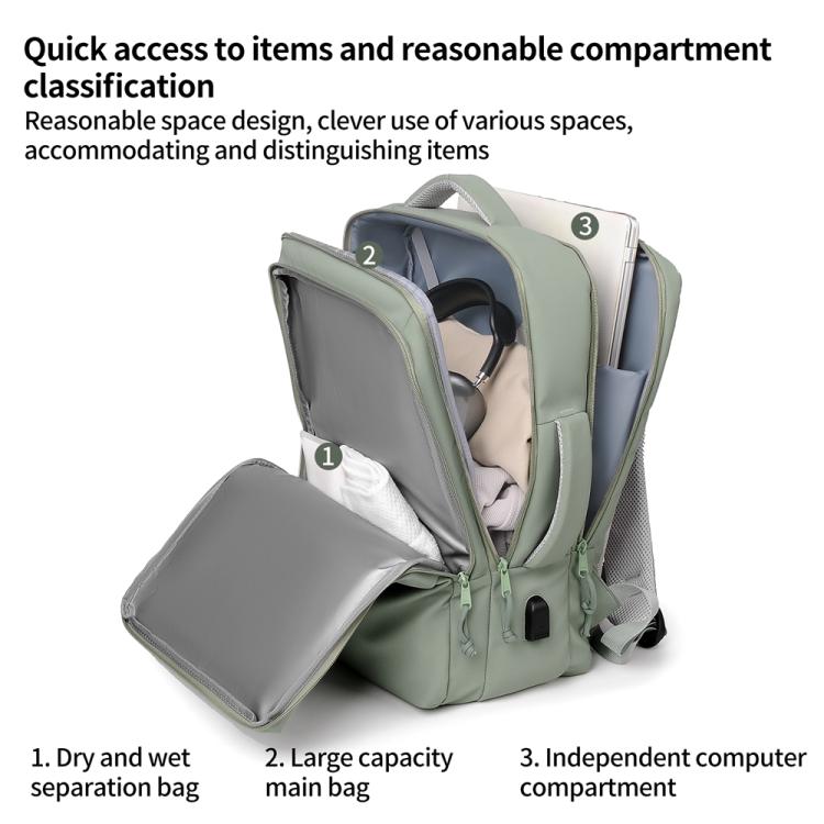 P960 Large Capacity Water Resistant Fashionable Backpack(Black) - Backpack by PMC TechLife | Online Shopping South Africa | PMC TechLife | Buy Now Pay Later Mobicred
