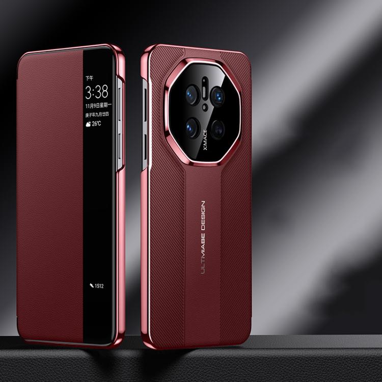 For Huawei Mate 70 Smart View Window Imitation Ultimate Design Phone Case(Red) - Huawei Cases by PMC TechLife | Online Shopping South Africa | PMC TechLife | Buy Now Pay Later Mobicred