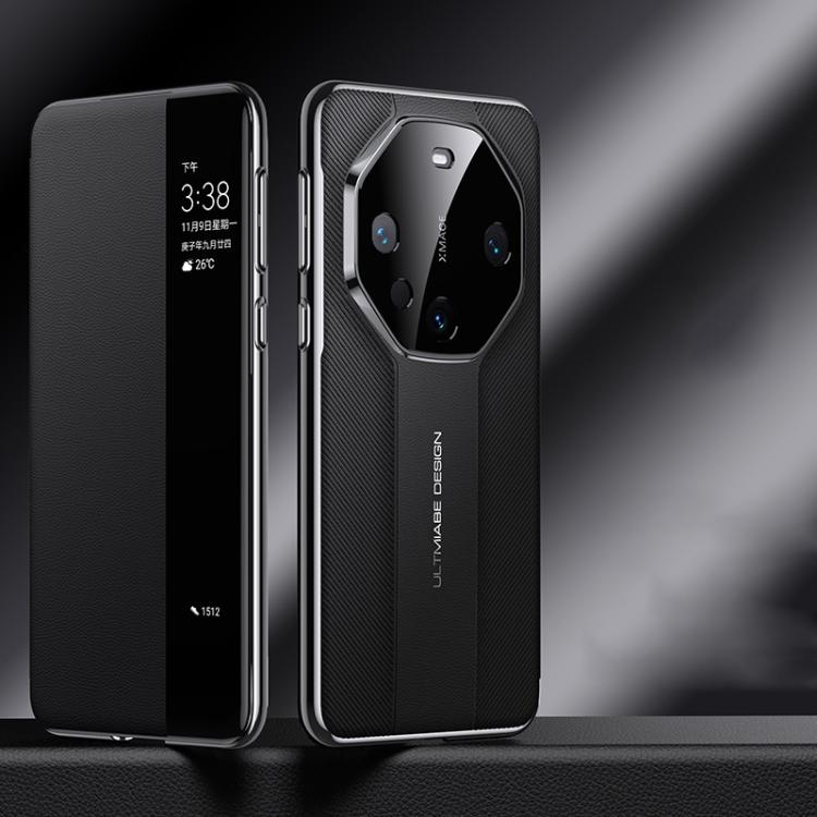 For Huawei Mate 60 Smart View Window Imitation Ultimate Design Phone Case(Black) - Huawei Cases by PMC TechLife | Online Shopping South Africa | PMC TechLife | Buy Now Pay Later Mobicred