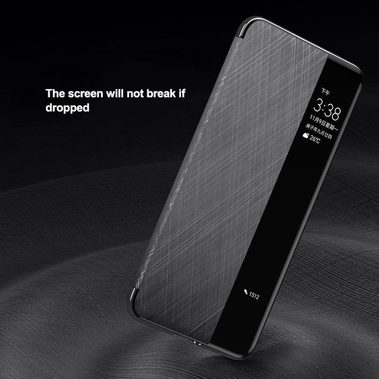 For Huawei Mate 70 Pro / 70 Pro+ Smart View Window Plain Leather Paint PC Phone Case(Grey) - Huawei Cases by PMC TechLife | Online Shopping South Africa | PMC TechLife | Buy Now Pay Later Mobicred