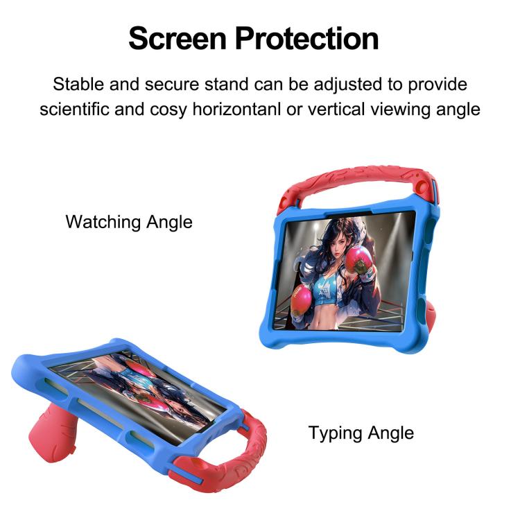 For Huawei MatePad SE 11 2024 Boxing Series Kickstand EVA Shockproof Tablet Case with Shoulder Strap(Blue Red) - free shipping - PMC TechLife - Order now!