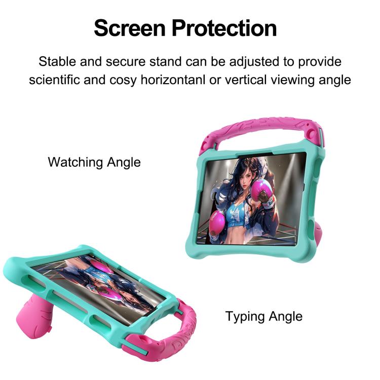 For Honor Pad X8a 11 inch Boxing Series Kickstand EVA Shockproof Tablet Case with Shoulder Strap(Mint Rose Red) - free shipping - PMC TechLife - Order now!
