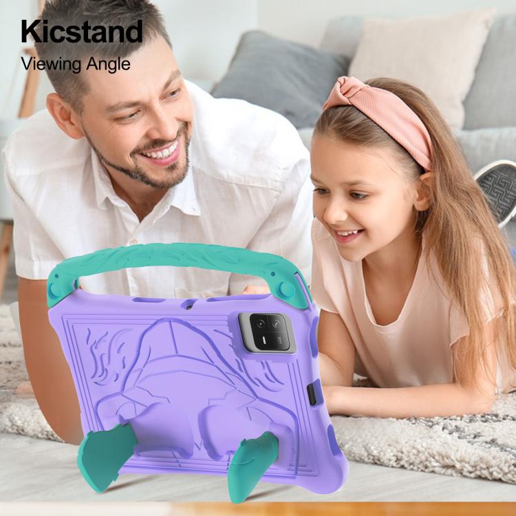 For Honor Pad X8a 11 inch Boxing Series Kickstand EVA Shockproof Tablet Case with Shoulder Strap(Purple Mint) - Honor by PMC TechLife | Online Shopping South Africa | PMC TechLife | Buy Now Pay Later Mobicred