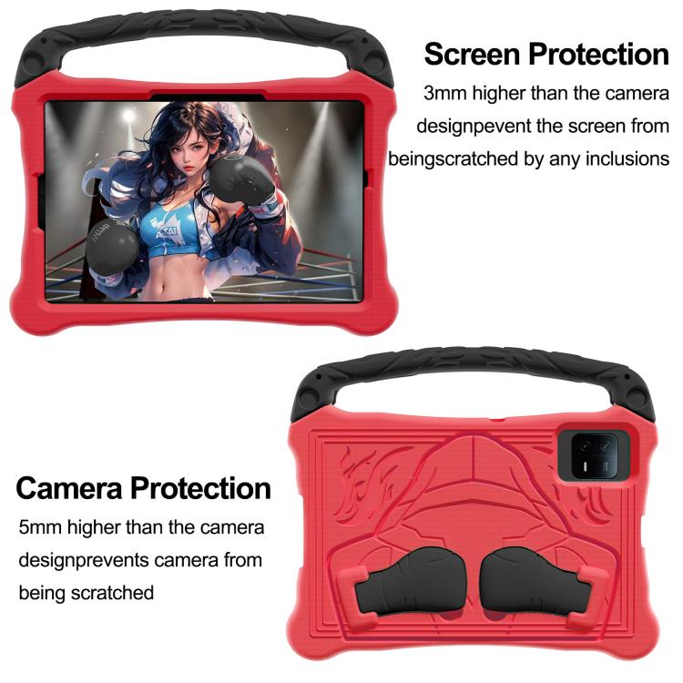 For Honor Tablet V7 11 inch Boxing Series Kickstand EVA Shockproof Tablet Case with Shoulder Strap(Red Black) - Honor by PMC TechLife | Online Shopping South Africa | PMC TechLife | Buy Now Pay Later Mobicred