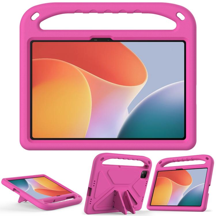 For Infinix Xpad 11 2024 Handle EVA Shockproof Tablet Case with Holder(Rose Red) - Others by PMC TechLife | Online Shopping South Africa | PMC TechLife | Buy Now Pay Later Mobicred