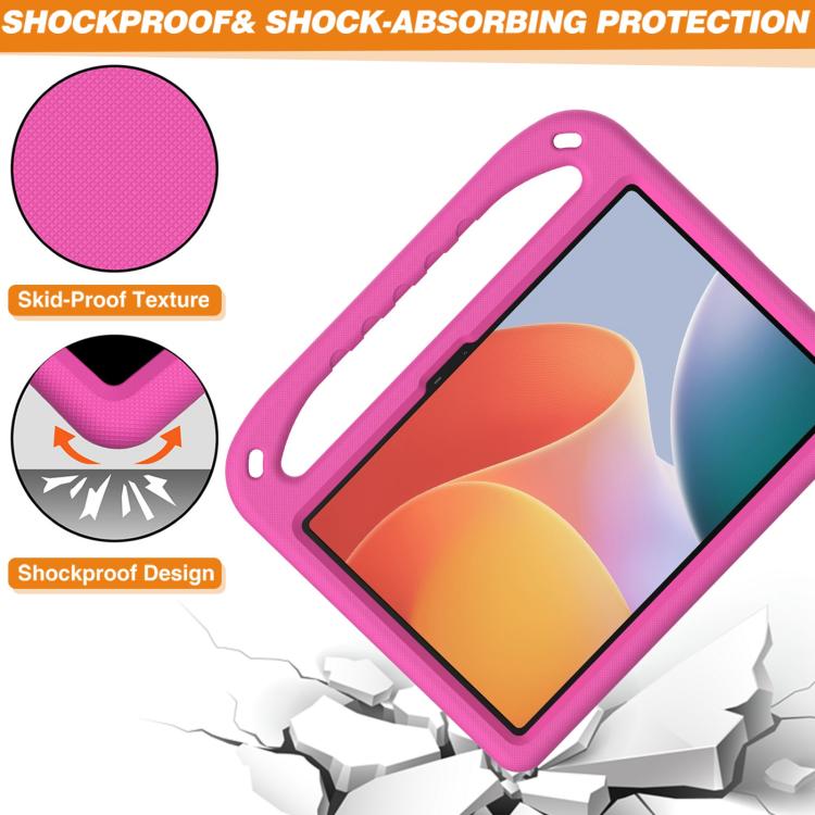 For Infinix Xpad 11 2024 Handle EVA Shockproof Tablet Case with Holder(Rose Red) - Others by PMC TechLife | Online Shopping South Africa | PMC TechLife | Buy Now Pay Later Mobicred