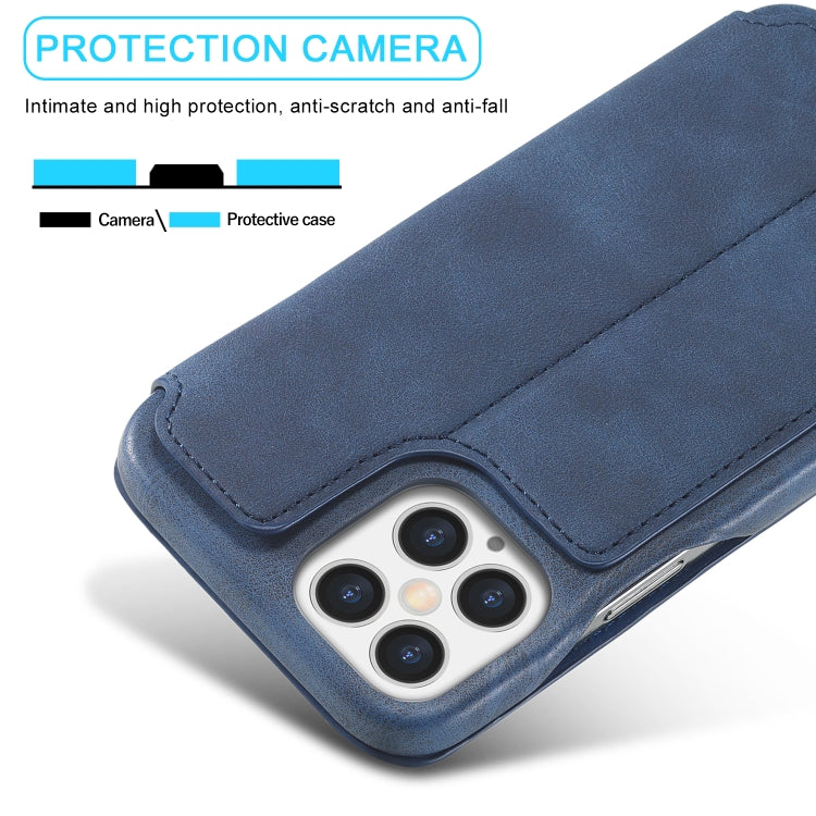 For iPhone 12 Pro Max LC.IMEEKE Hon Ancient Series Horizontal Flip Leather Case with Holder & Card Slot(Blue) - iPhone 12 Pro Max Cases by LC.IMEEKE | Online Shopping South Africa | PMC TechLife | Buy Now Pay Later Mobicred