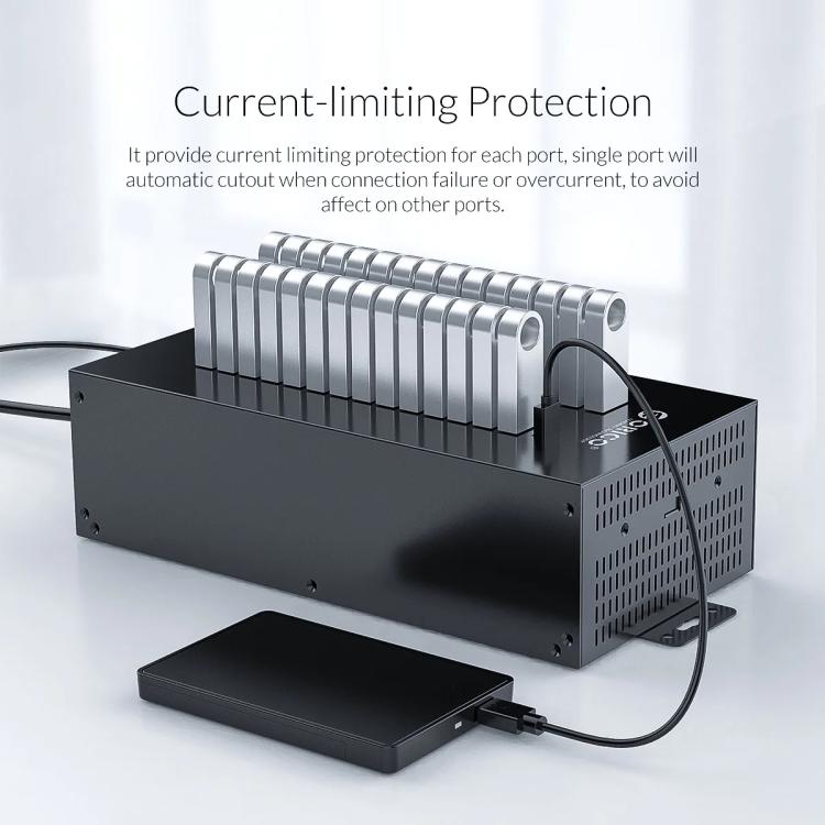 ORICO IH30P Industrial Grade 30 Ports USB 2.0 Hub, Plug:US Plug(Black) - free shipping - PMC TechLife - Order now!