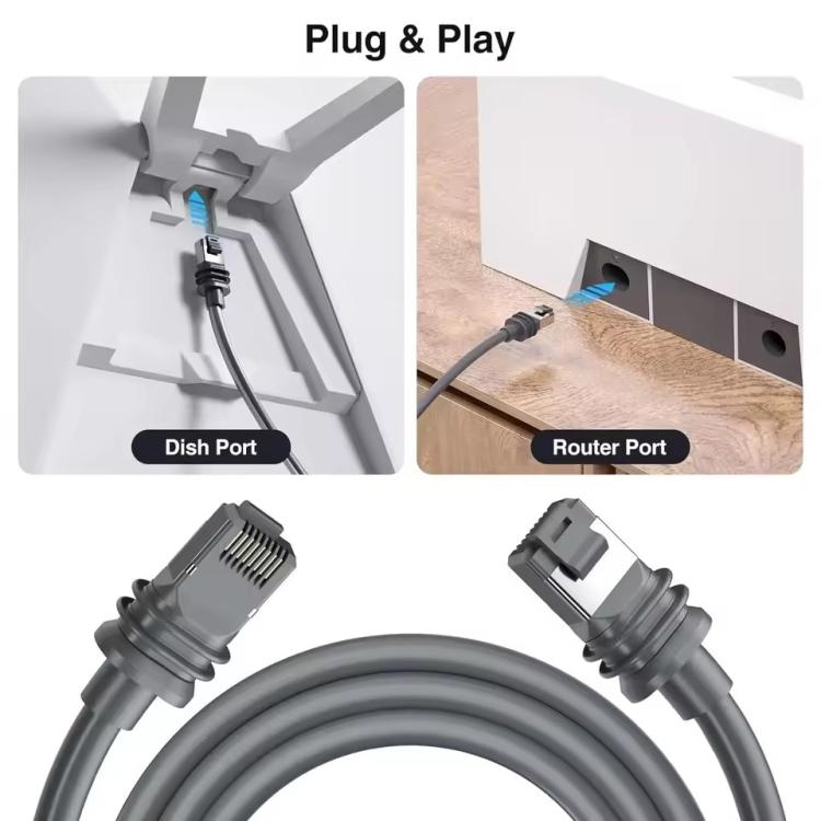 Onten SL301 Starlink Gen3 CAT6 1000Mbps Ethernet Connection Cable, Length:15m(Dark Grey) - free shipping - PMC TechLife - Order now!