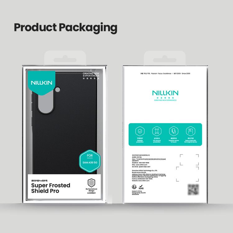 For Samsung Galaxy A36 5G NILLKIN Super Frosted Shield Pro PC + TPU Phone Case(Green) - Galaxy Phone Cases by NILLKIN | Online Shopping South Africa | PMc TechLife | Buy Now Pay Later Mobicred
