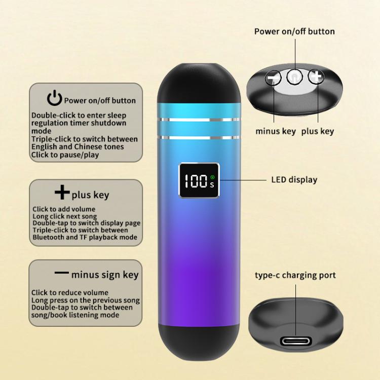 QY09 Bone Conduction Bluetooth 5.3  Sleep Speaker(Grey) - free shipping - PMC TechLife - Order now!