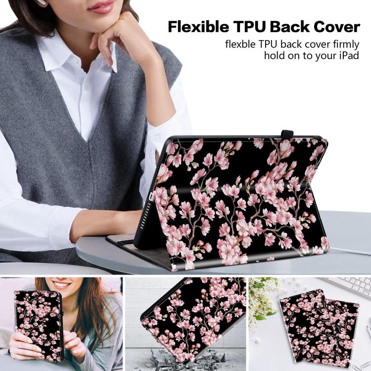 For Tecno Megapad 11 Crystal Texture Painted Leather Tablet Case(Plum Bossom) - Others by PMC TechLife | Online Shopping South Africa | PMC TechLife | Buy Now Pay Later Mobicred