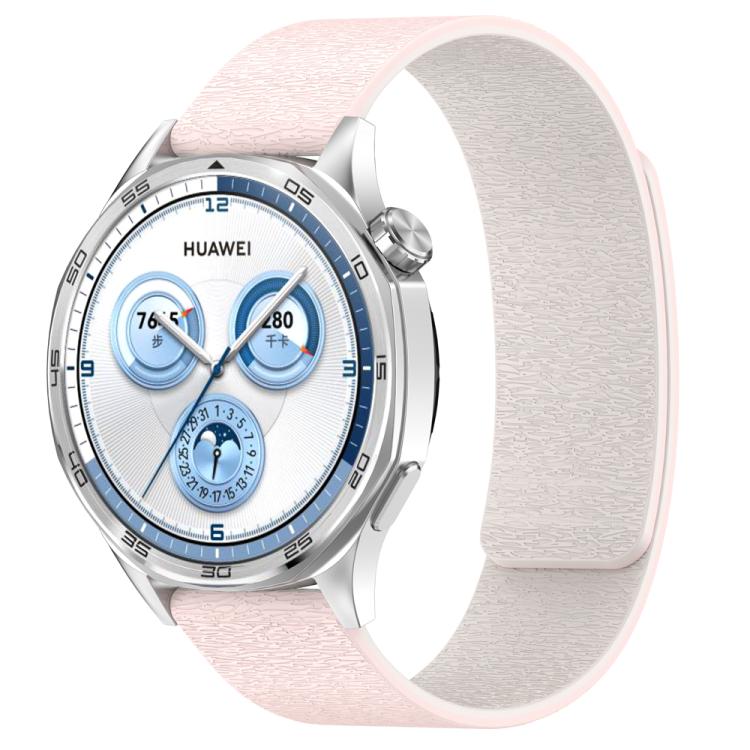22mm Cloud Wood Grain Silicone Magnetic Watch Band(Pink Starlight) - free shipping - PMc TechLife - Order now!