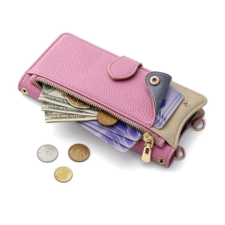 For Google Pixel 8 Crossbody Chain Fishtail Litchi Leather Phone Case(Pink) - Google Cases by PMC TechLife | Online Shopping South Africa | PMC TechLife | Buy Now Pay Later Mobicred