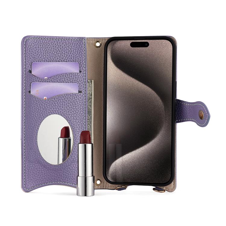 For Google Pixel 8 Crossbody Chain Fishtail Litchi Leather Phone Case(Purple) - Google Cases by PMC TechLife | Online Shopping South Africa | PMC TechLife | Buy Now Pay Later Mobicred