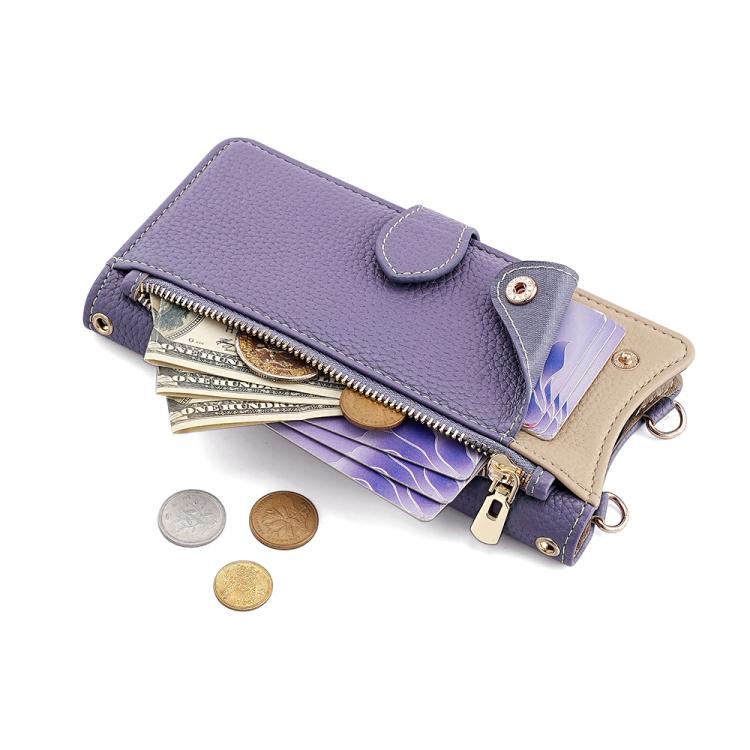 For Google Pixel 8 Crossbody Chain Fishtail Litchi Leather Phone Case(Purple) - Google Cases by PMC TechLife | Online Shopping South Africa | PMC TechLife | Buy Now Pay Later Mobicred