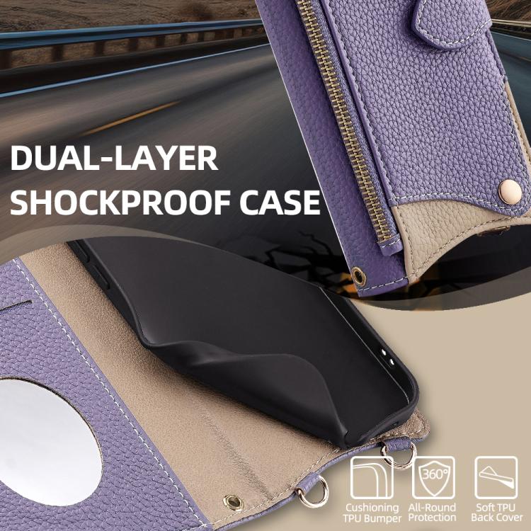For Itel A50 Crossbody Chain Fishtail Litchi Leather Phone Case(Purple) - free shipping - PMC TechLife - Order now!