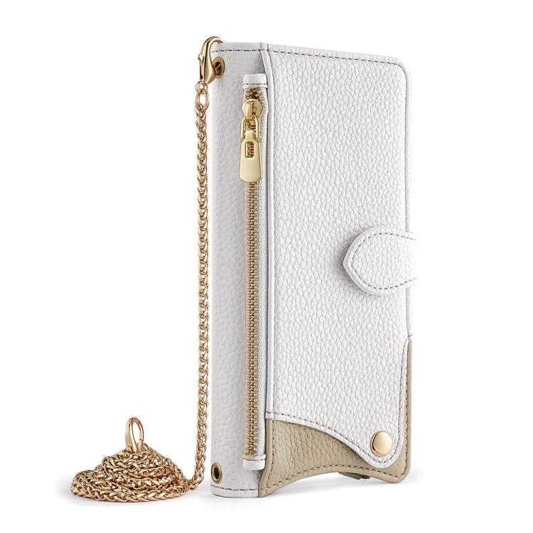 For Itel A50 Crossbody Chain Fishtail Litchi Leather Phone Case(White) - free shipping - PMC TechLife - Order now!