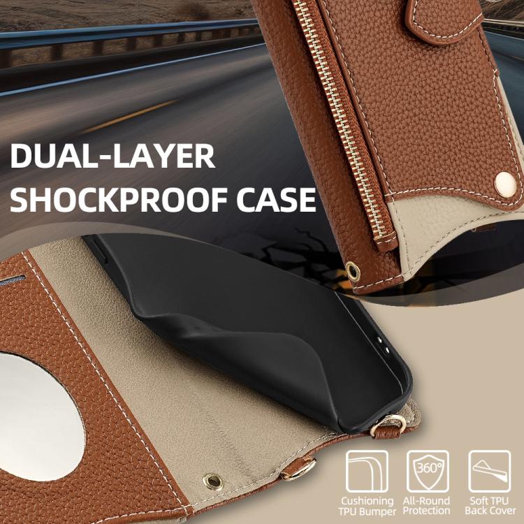 For OnePlus Ace 3 Pro Crossbody Chain Fishtail Litchi Leather Phone Case(Brown) - OnePlus Cases by PMC TechLife | Online Shopping South Africa | PMC TechLife | Buy Now Pay Later Mobicred