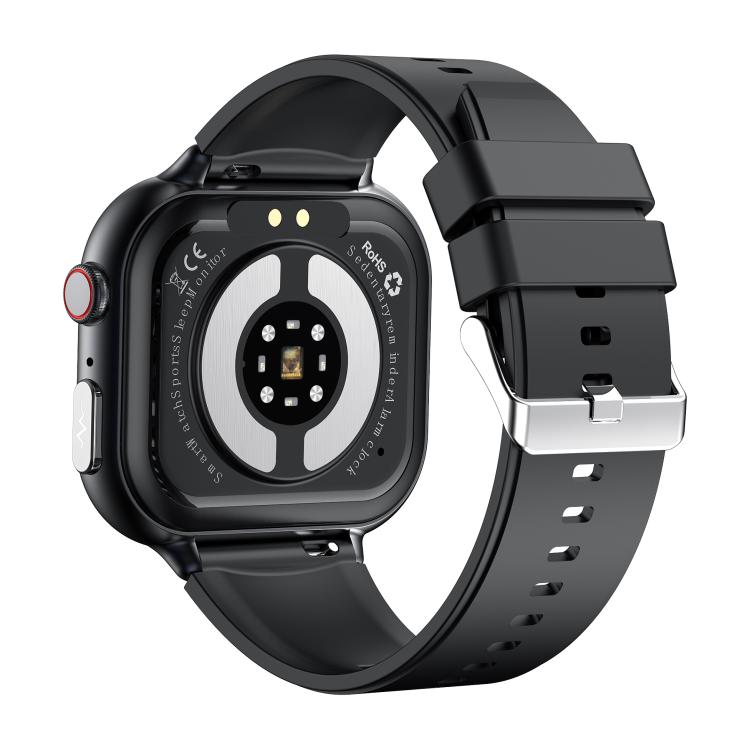 TK17 1.91 inch Horizontal Screen Silicone Strap Smart Watch Supports ECG Electrocardiogram(Black) - free shipping - PMC TechLife - Order now!