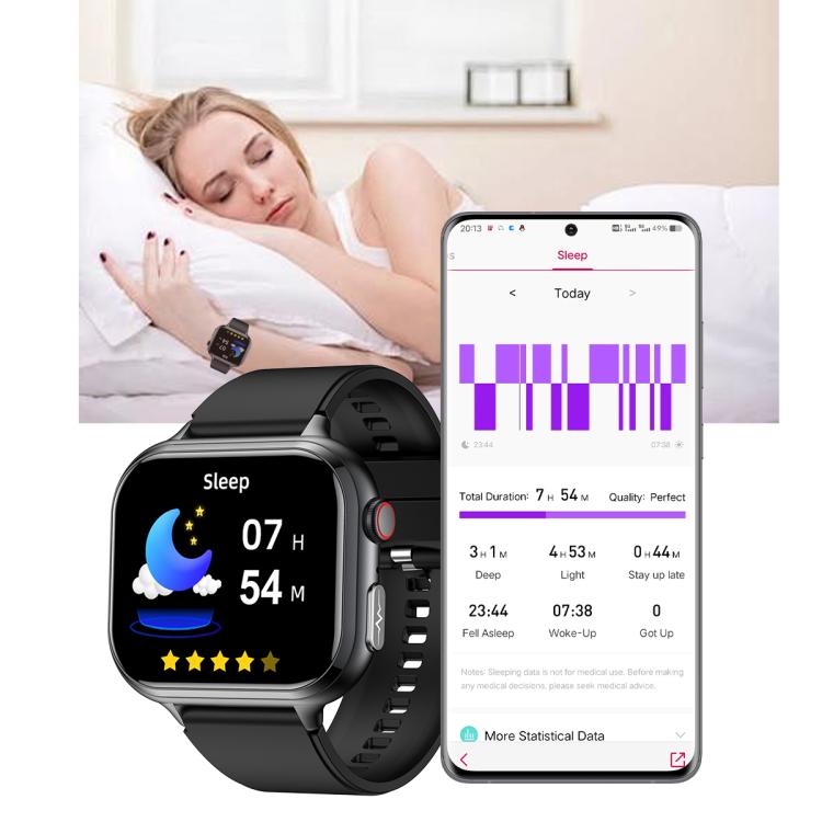 TK17 1.91 inch Horizontal Screen Silicone Strap Smart Watch Supports ECG Electrocardiogram(Pink) - free shipping - PMC TechLife - Order now!