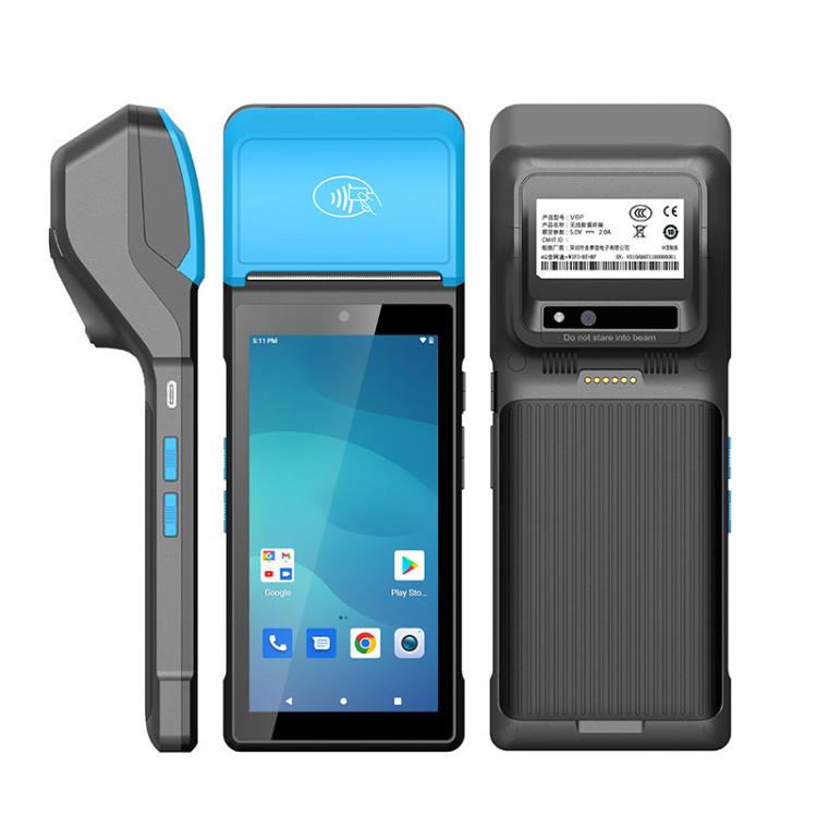 UNIWA V6P Thermal Label Printer Handheld PDA, 2GB+16GB, 5.45 inch Android 12 Mediatek MT6761 Quad Core, NFC, Network: 4G, Plug:EU Plug(Black Blue) - free shipping - PMc TechLife - Order now!