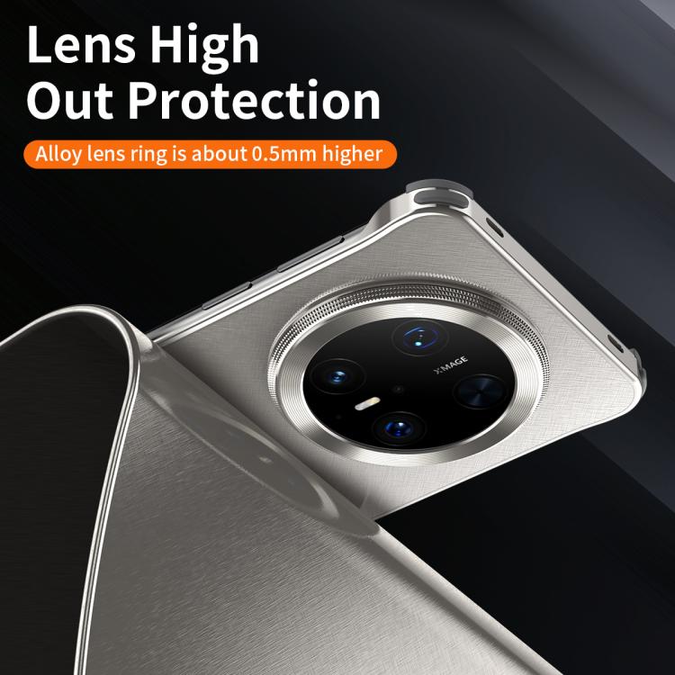 For Huawei Mate 60 Pro Micro Frosted Metal Phone Case(Titanium) - Huawei Cases by PMC TechLife | Online Shopping South Africa | PMC TechLife | Buy Now Pay Later Mobicred