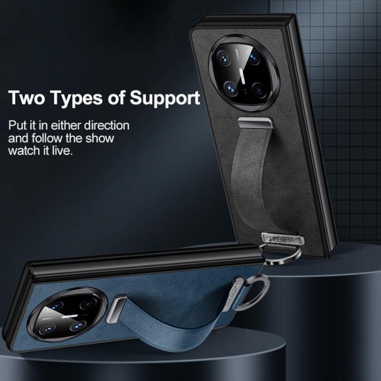 For Huawei Mate X6 SULADA PC Hybrid Leather Texture Skin Feel Shockproof Phone Case(Black) - free shipping - PMC TechLife - Order now!